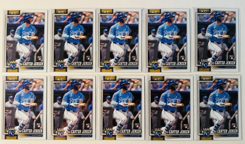 (10) 2026 Topps #530 Carter Jensen RC Lot Kansas City Royals Rookie Lot