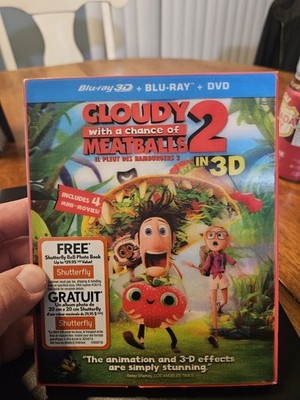 Cloudy With a Chance of Meatballs 2 (Blu-ray 3D/Blu-Ray/DVD ) with slipcover