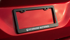 Classic Buick Grand National Black Metal License Plate Frame Tag