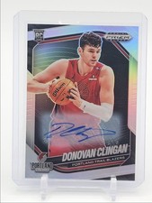 DONOVAN CLINGAN 2024-25 PANINI PRIZM BLACK ROOKIE SILVER BLAZERS AUTO Q5033