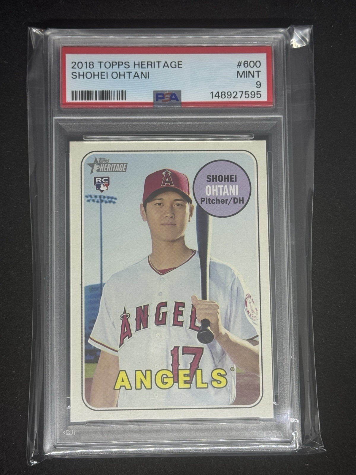 2018 Topps Heritage Shohei Ohtani Rookie #600 RC! 🔥 PSA 9!  view 3