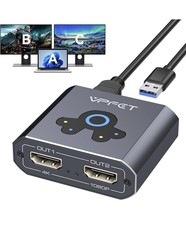 VEDINDUST HDMI Splitter Extend 4K 60HZ USB HDMI to Dual HDMI Adapter for Windows