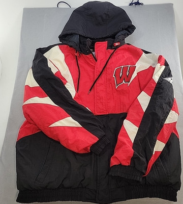 Vintage 90s Wisconsin Badgers Apex One Sports Jacket Size XL 