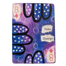 Mixed Media Collage ACEO Mini Art Card ATC Original VTG Playing Take Charge