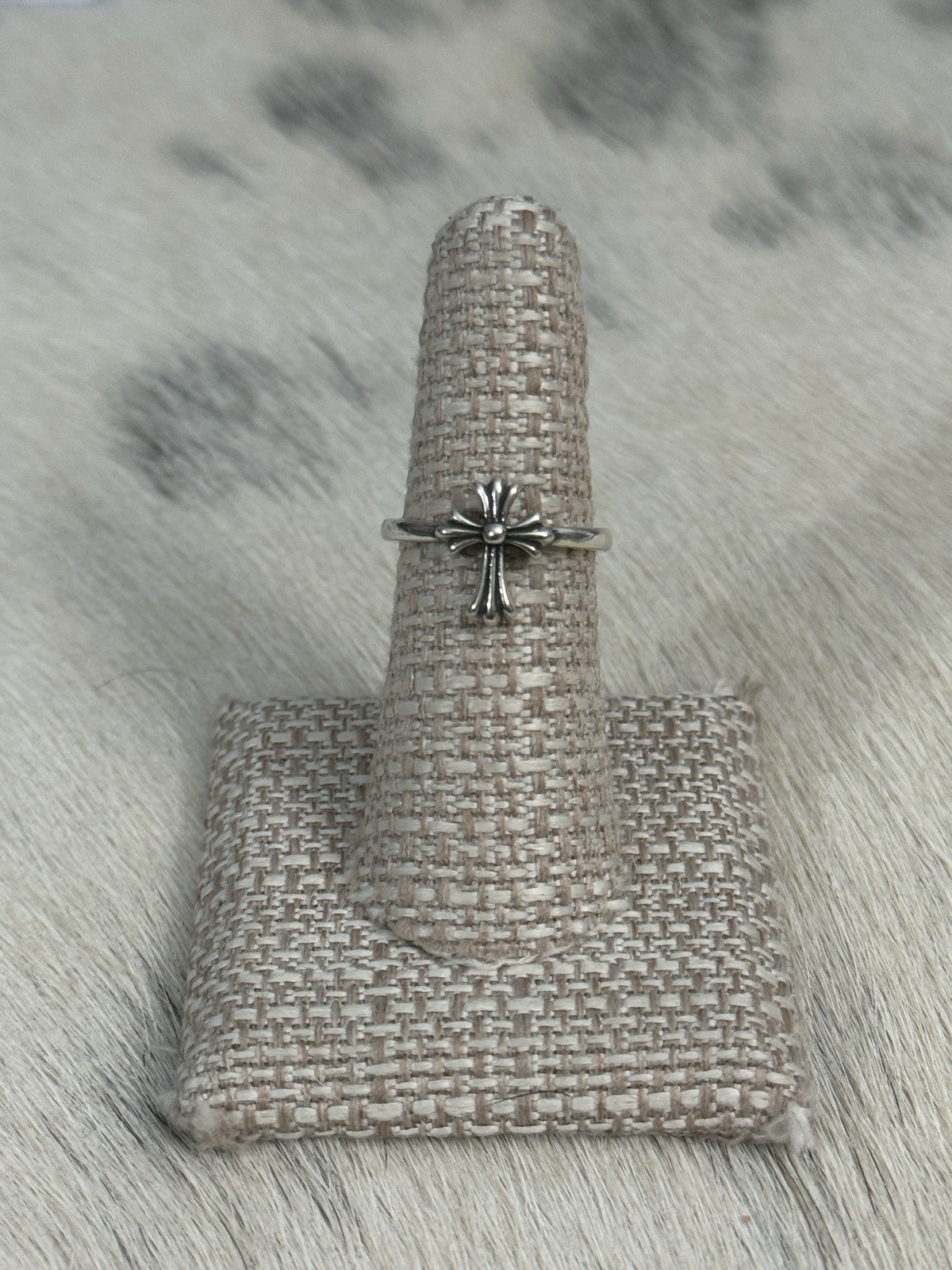 Chrome Hearts Sterling Silver 2011 Cross Logo Stacker Ring 925 CH Size 7 thumbnail 7