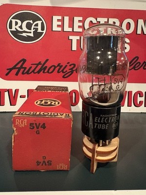 RCA Radiotron 5V4G Black Plate ST Rectifier Tube 539C Tested NOS NIB Balanced I
