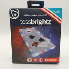 Cornhole Bean Bag Toss 2 Boards LED Light Kit Red White Blue Weather Resistant