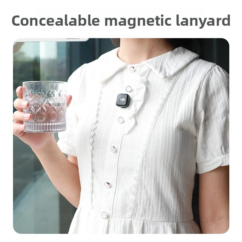 For DJI Mic Mini/Mic 2 Clip Magnet Hidden Magnetic Adjustable necklace lanyard - Image 3 of 4