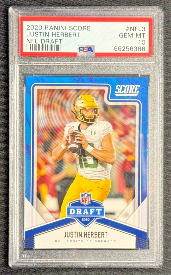 Justin Herbert Panini Score NFL Draft #NFL3 Base