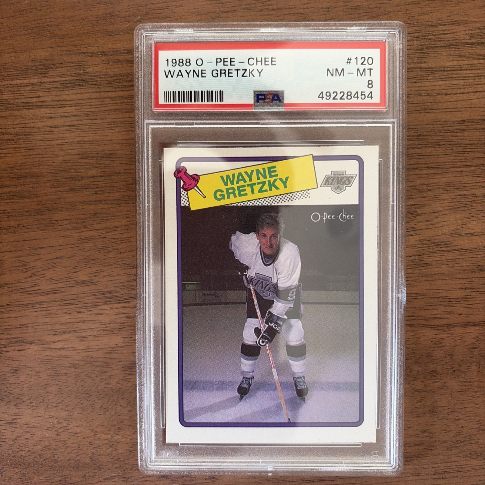 1988-89 O-Pee-Chee Wayne Gretzky #120 PSA 8 NM - MT HOF