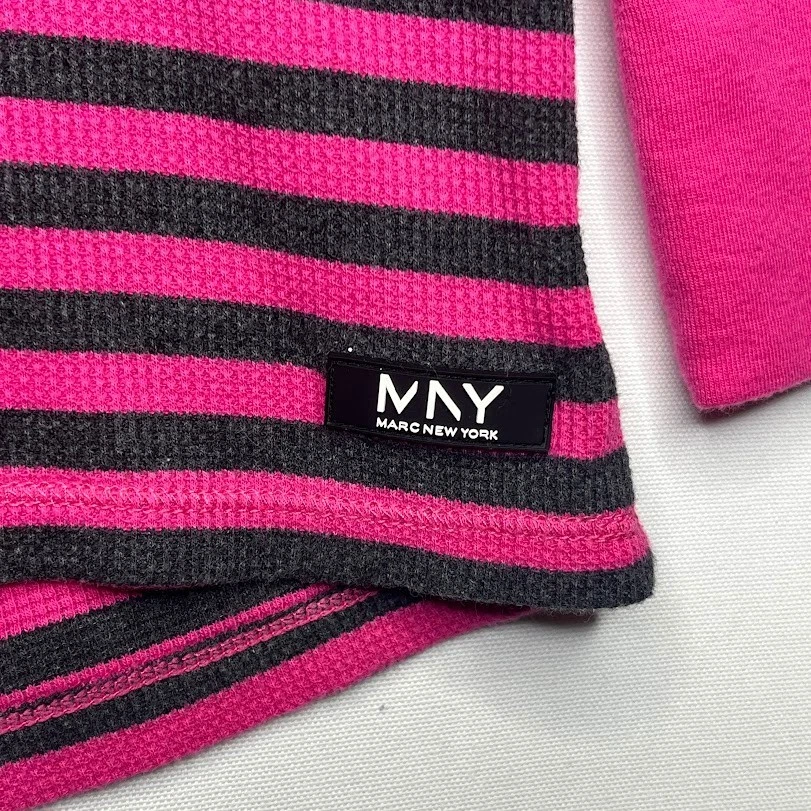 Marc New York Striped Hoodie Women’s XXL Pink Black Long Sleeve Casual - Image 4 of 4