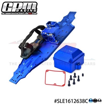 GPM Alloy 7075-T6 Chassis Armor Reverse Motor Mount Set for TRAXXAS 1/8 SLEDGE