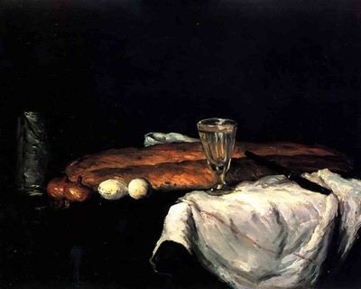 Still Life with Bread and Eggs Painting by Paul Cezanne 8x10'' Art Print