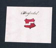 18th Century Chleissental Manuscript Coat of Arms