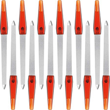 12 Pcs Metal Nail File 6.7 Inch Stainless Steel Nail File Double Sides with anti