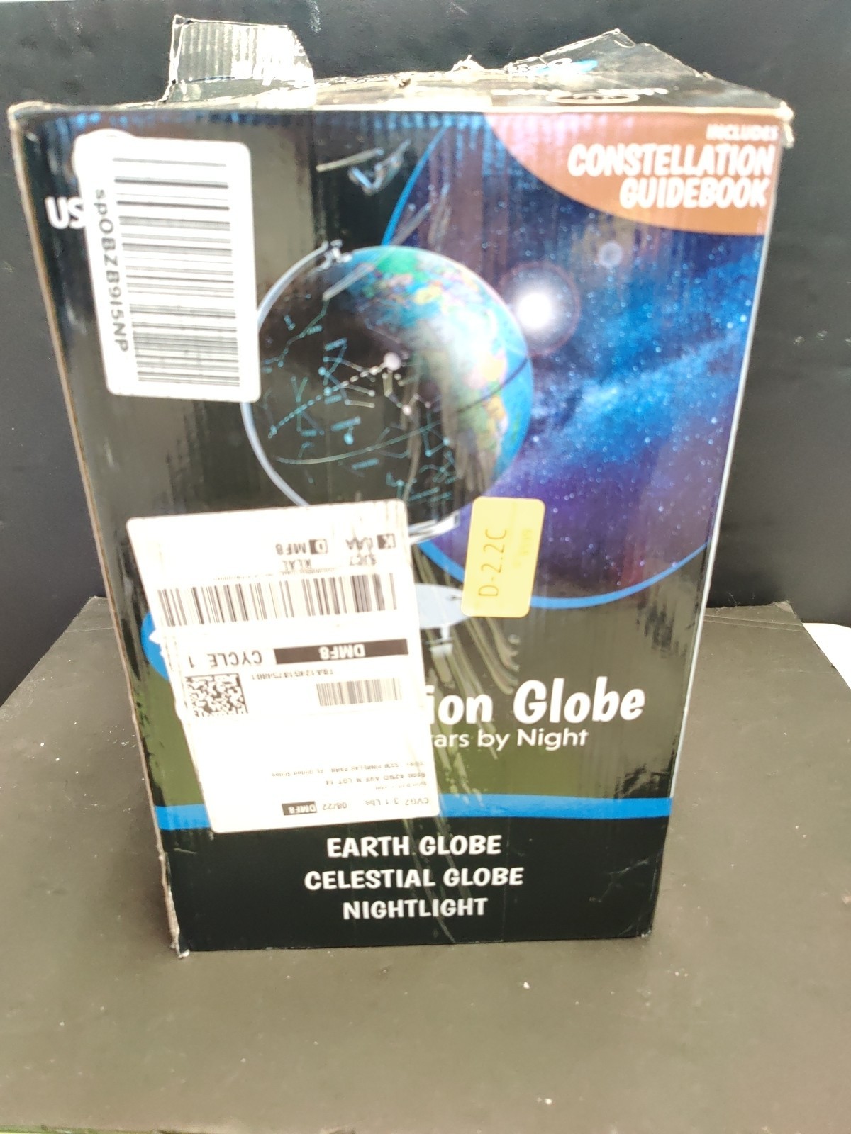 EARTH GLOBE & Stand -CELESTIAL Globe -Night Light -USA Toyz- Constellations 