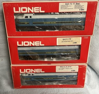 Lionel 6-8363 8364 8468 O Gauge B&O F3 A-B-A Diesel Locomotive