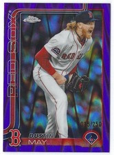 Dustin May UER 2025 Topps Chrome Update Purple RayWave Refractors #USC167 NRMT+
