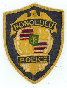 HAWAII HI HONOLULU POLICE NICE SHOULDER PATCH SHERIFF OLD BACKING