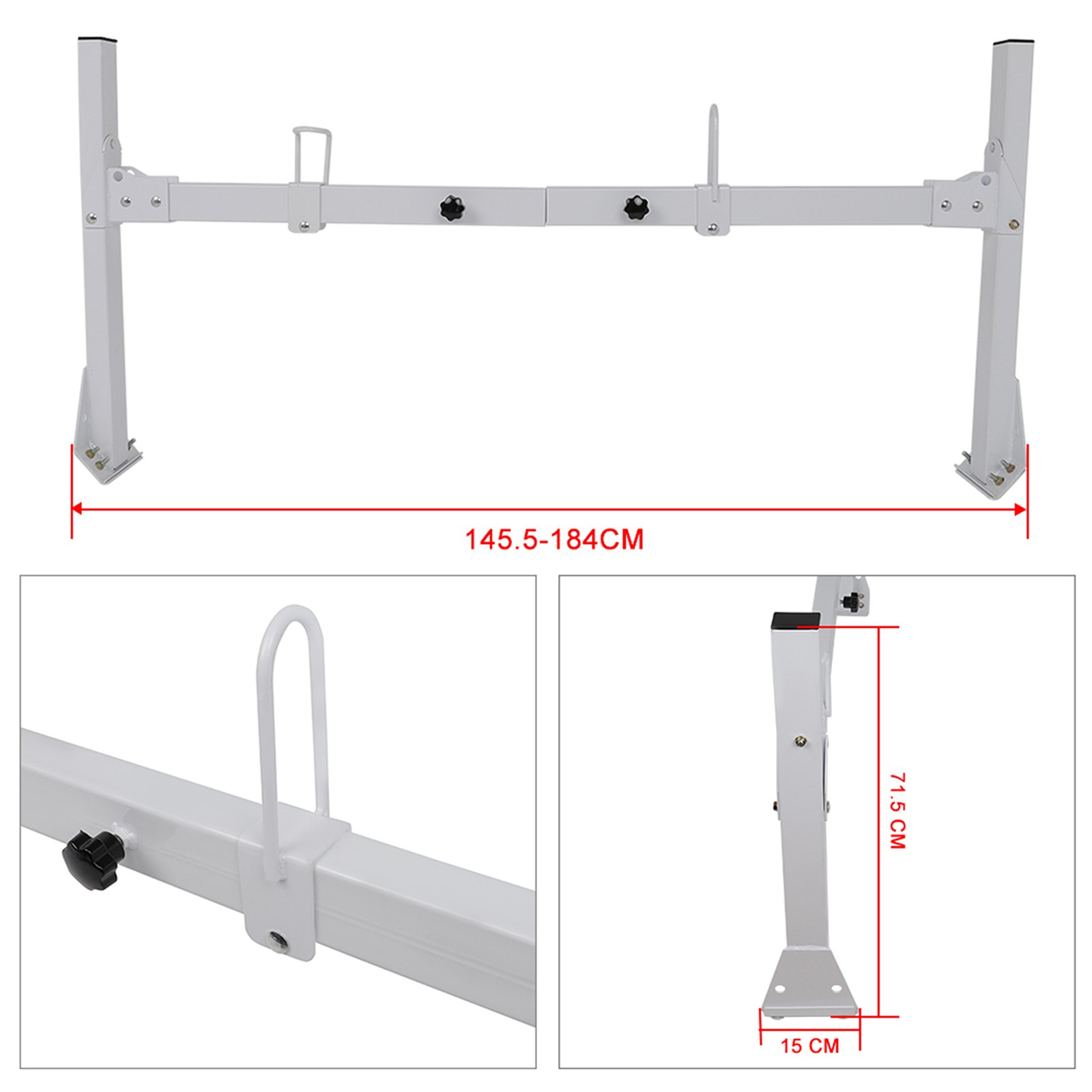 Roof Rack 3 Bar Cargo Van Ladder Steel Cargo Carrier Ford Econoline GMC Express thumbnail 24