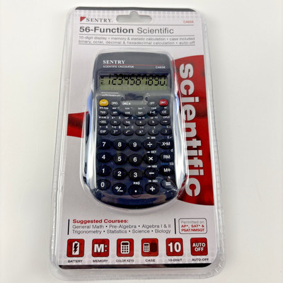 Sentry 56-Function Scientific Calculator, Black (CA656) New Sealed Free Shipping