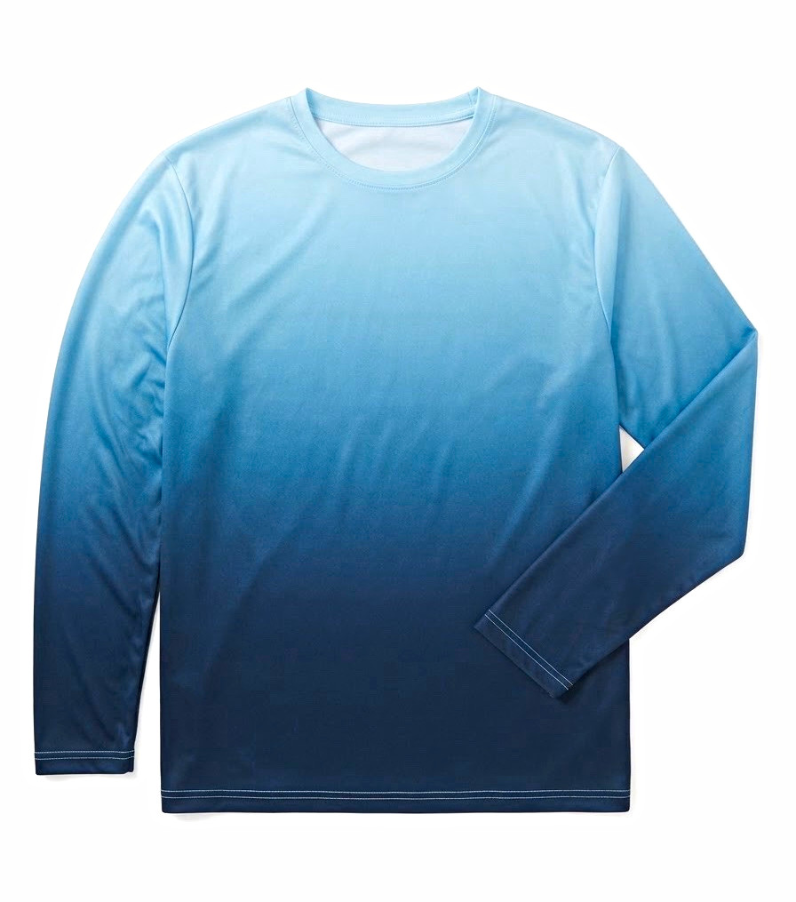 Spicy Tuna Performance Men's Blue Athletic Pullover Crew Neck Long Sleeve M
