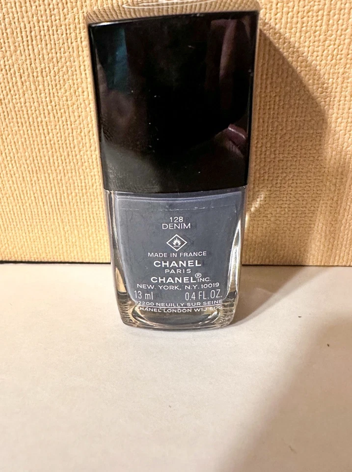 Chanel Le Vernis Esmalte de Uñas Color ~ 128 Azul Denim ~ Talla Completa ~ Nuevo Sin Caja Auténtico Foto 2 de 3