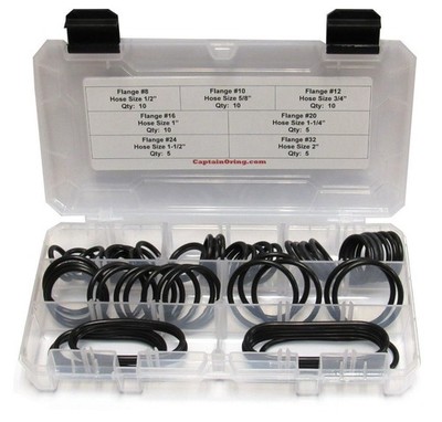 Captain O-Ring Flange Seal Hydraulic O-Ring Kit (VITON 90 / VT90   55pc Kit)