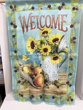 Welcome Spring Flower Garden Flag Banner 28  x 40  Home Decoration