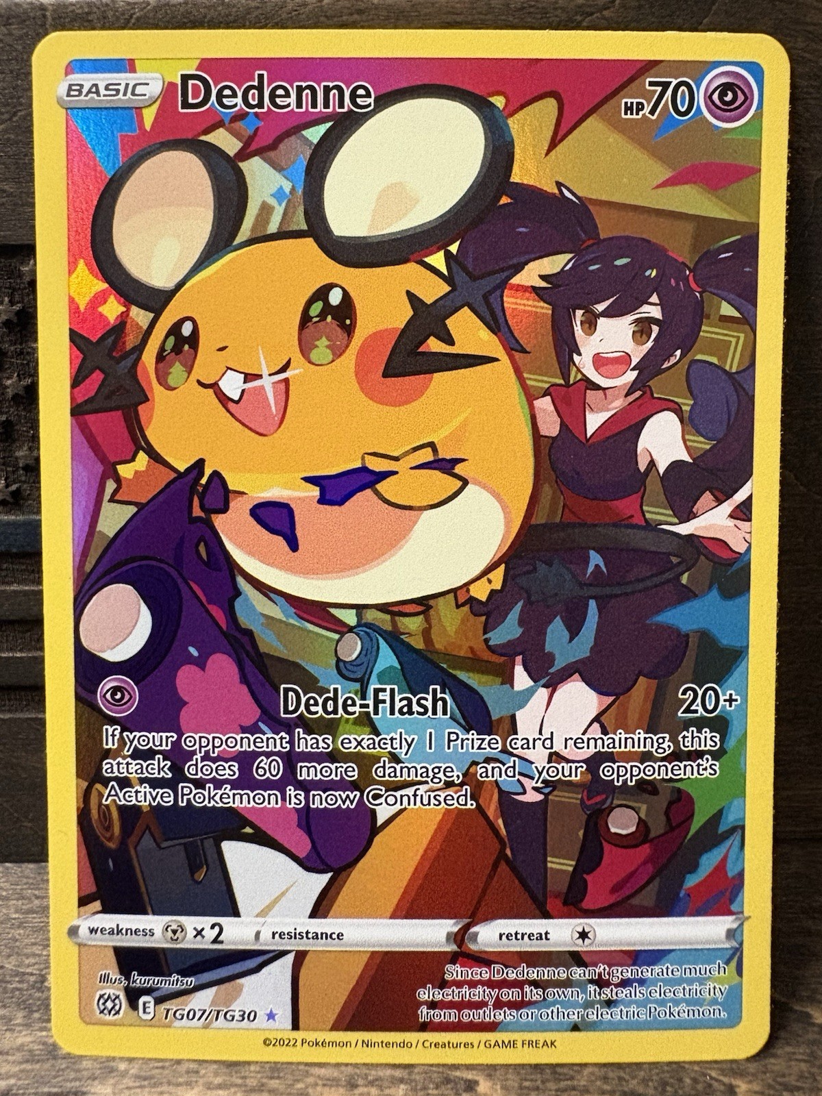 Dedenne  TG07/TG30 Ultra Rare Brilliant Stars Pokemon Card NM