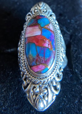 Sarda, Bali Handmade, Sweetart  Kingman Turquoise &Sterling, Ring Variety of Szs