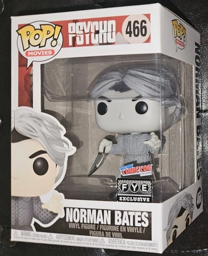 Funko Pop Movies Norman Bates Psycho Black & White NYCC Fye Exclusive #466