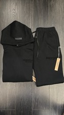 Fear of God Essentials Black Hooded Tracksuit Set Hoodie Track Pants Logo