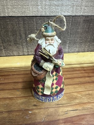 Jim Shore Santa Claus Naughty Nice Christmas Ornament Two Sided  4.5''
