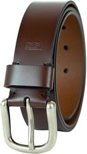 Levi's Men's 100 Leather Belt with Prong Buckle Dark Brown 40 Bridle Dark Brown