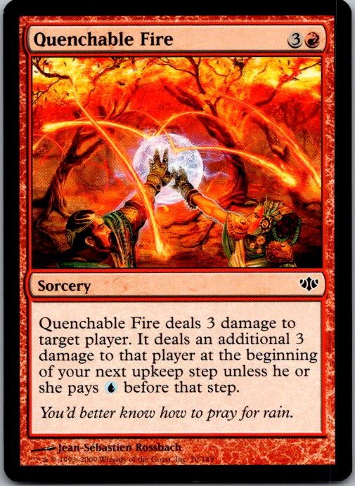 Quenchable Fire 70 Common Conflux Magic: The Gathering Lightly Played