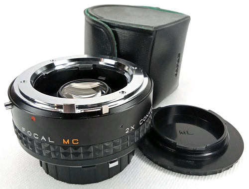 Obiettivo convertitore Focal MC 2X vintage anni 70 con custodia in pelle nuovo arrivo - Foto 1 di 17