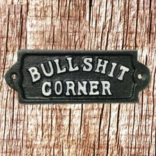 Western Signs & Plaques Bull____ Corner Plaque Rustic Décor CI84-C