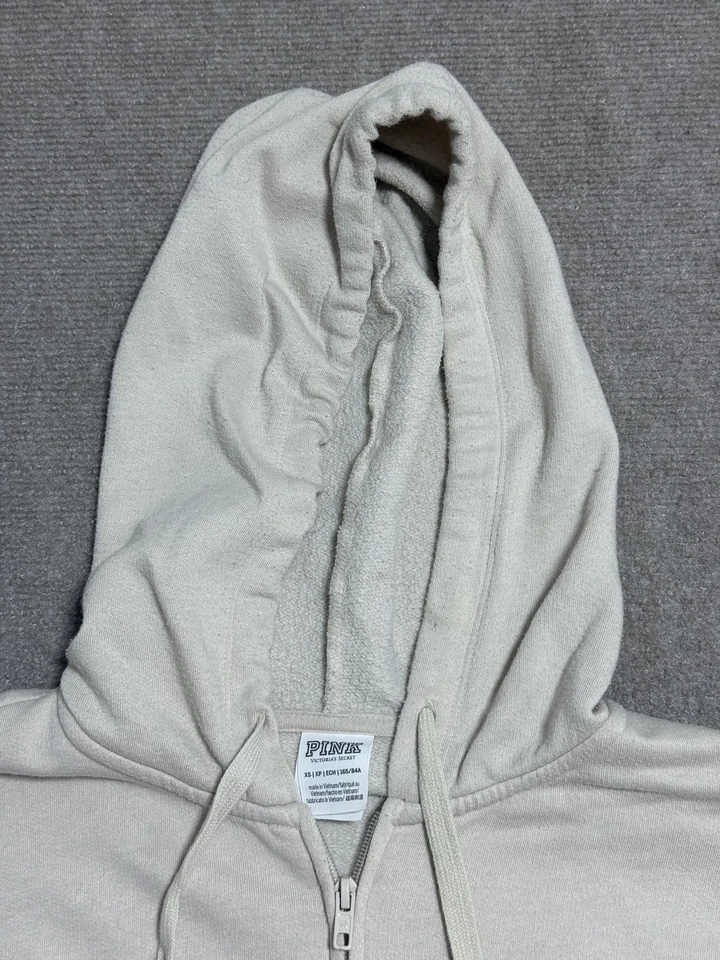 ROSA Victoria's Secret Sudadera con Capucha Para Mujer XS Cremallera Estampado Leopardo Sudadera Pullover Foto 4 de 4