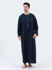 Saudi Arab Traditional Long Robe Men Muslim Daffah Jubba Thobe Dashdasha Ramadan