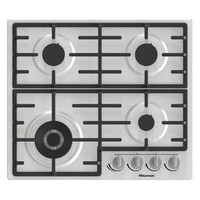 Hisense GM663XB Ebene Kochen A Gas 4 Feuer Gittern Im Aus Gusseisen Edelstahl