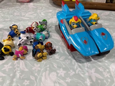 Paw Patrol Mighty Pups Super Paws Twins Power Split Vehicle Works *read