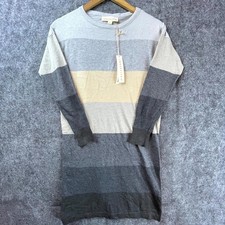 Lovestitch Sweater Dress Women's Small Colorblock Knitted Crew Neck Long Sleeve