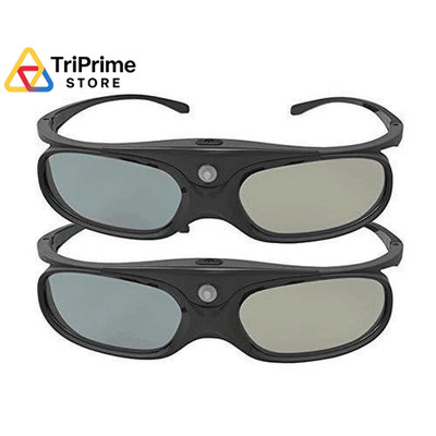 2 Pack DLP Link 3D Glasses for Projector, ELEPHAS 144Hz 2 Pack, Black 