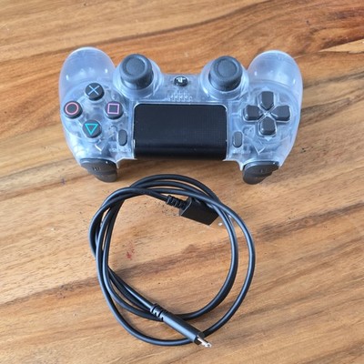 Sony PS4 DualShock 4 Wireless Controller   Crystal Clear Edition + USB   Tested