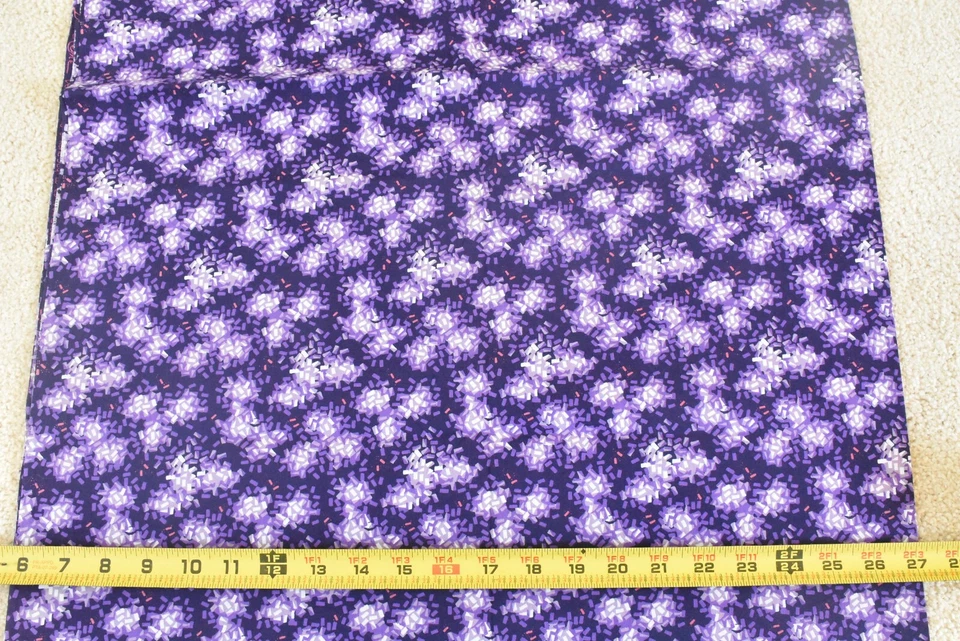 By 1/2 Yd, Vintage, Lavender White & Purple Abstract Cotton/Kona Bay/Leone,P6335 - Image 3 of 4