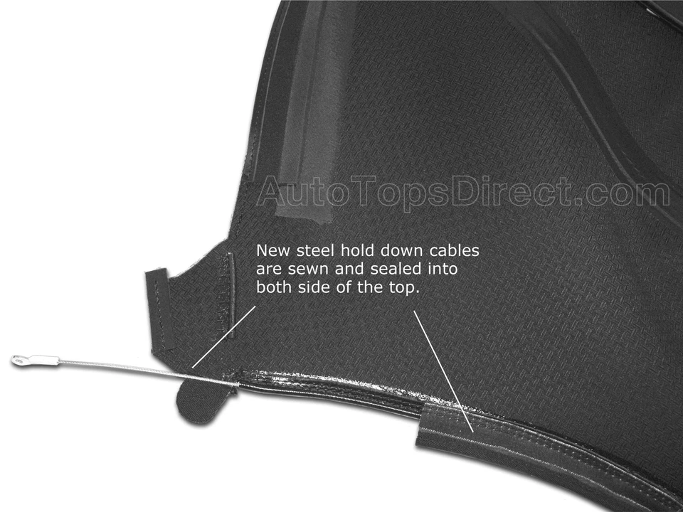 Top convertible Porsche Boxster 97-02 en tela azul con ventana de cristal Foto 4 de 4