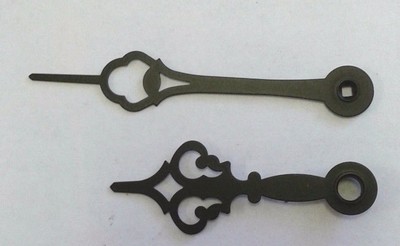 Hermle & Kieninger mechanical clock hands for 150 mm diameter dials Black