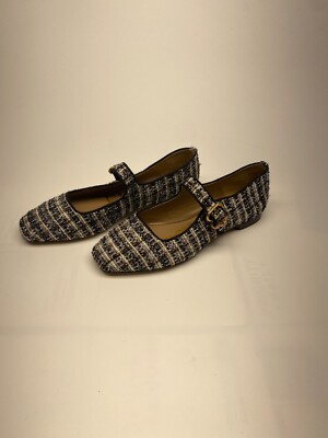 Sam Edelman Womens Michaela Mary Jane Black Boucle Flat Sz 7 M