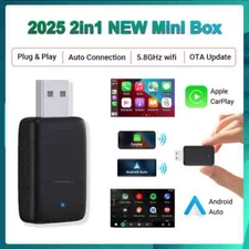 Mini 2in1 Wireless CarPlay & Android Auto Wireless Adapter BT WiFi Fast Connect